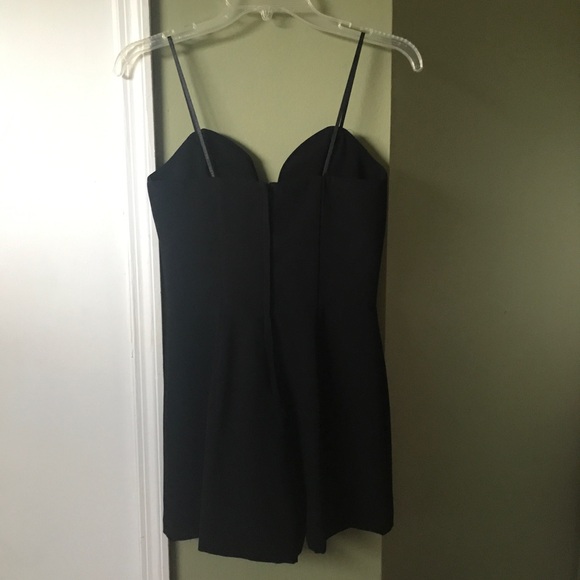 Amanda Uprichard women’s Sweetheart Neck Black Romper Size 4 - Picture 7 of 11